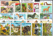 Állatok (csak házi)-50 klf. bélyeg, a csomagban 6 komplett értékes sorrozat