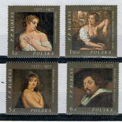 1977. Rubens születésének 400. évfordulója, 4 érték bélyeg