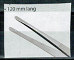 Bélyegcsipesz (fém) 120 mm  hosszú, műanyag tokban