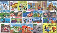 Mese-25 klf. bélyeg, sok Walt Disney bélyeg és a csomagban 2 sorozat is van.