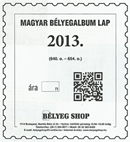 MAGYAR BÉLYEGALBUM LAP 2013.