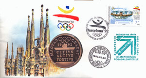 1992. Barcelonai Olimpia érmés levél