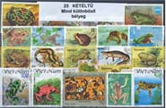 Kétéltűek-10 klf. bélyeg
