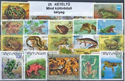 Kétéltűek-10 klf. bélyeg