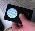 Nagyító  LED-es, CREDTCARD nagyító 