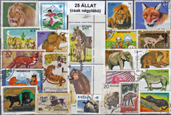 Állatok (csak négylábúak)-25 klf. bélyeg