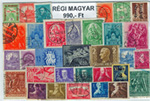 Régi magyar bélyegek 0.025 kg papír nélkül sok klasszikus bélyeggel