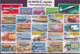 Repülés-50 klf. bélyeg