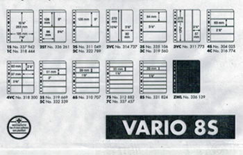 VARIO lapok különböző méretben