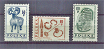 1966. Archelógia 3 érték bélyeg