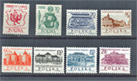 1965. 700 éves Varsó, 8 érték bélyeg