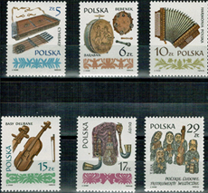 1984. Régi hangszerek II. 6 értékbélyeg
