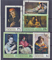 1968. Híres festmények, 6 érték bélyeg