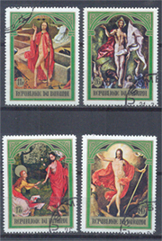1969. Húsvét, Krisztus festmények 4 érték bélyeg