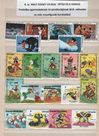 6. sz. WALT DISNEY VILÁGA: PÉTER ÉS A FARKAS Prokovjev gyerekeknek írt szimfónikus meséjének W.D. változat és más mesefigurák barátaikkal