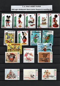 2. sz. WALT DISNEY VILÁGA Miki egér rövidsorok: Sierra Leone, Guyana és mesefigurák