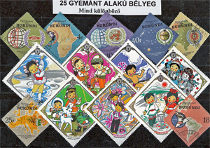 Gyémánt alakú-25 klf. bélyeg (dimant)