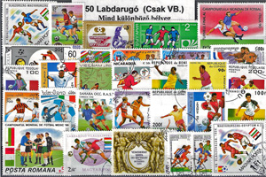 Labdarúgás (csak világbajnokság)-50 klf.bélyeg 