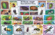 Rovarok és bogarak-50 klf. bélyeg